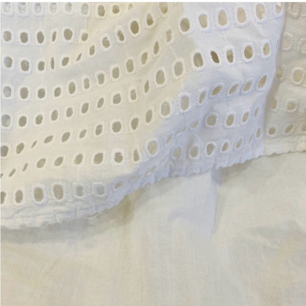 Olive & Oak White Eyelet Fit & Flare Mini Skirt - Size L (Fits like Medium/8) - Picture 4 of 9